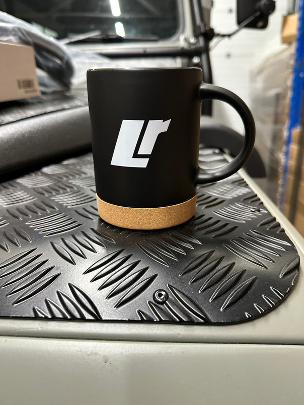 LRC11007 - LR Parts Mug with Cork Base - Don't Scratch Your Paintwork When Working on Your Land Rover! SOLD OUT - Back in Stock in Feb Image 2