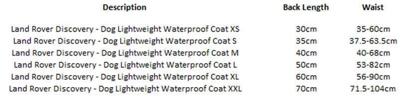 YMPT104NV - Land Rover Discovery Lightweight Water-Resistant Dog Coat - Genuine Land Rover Image 2