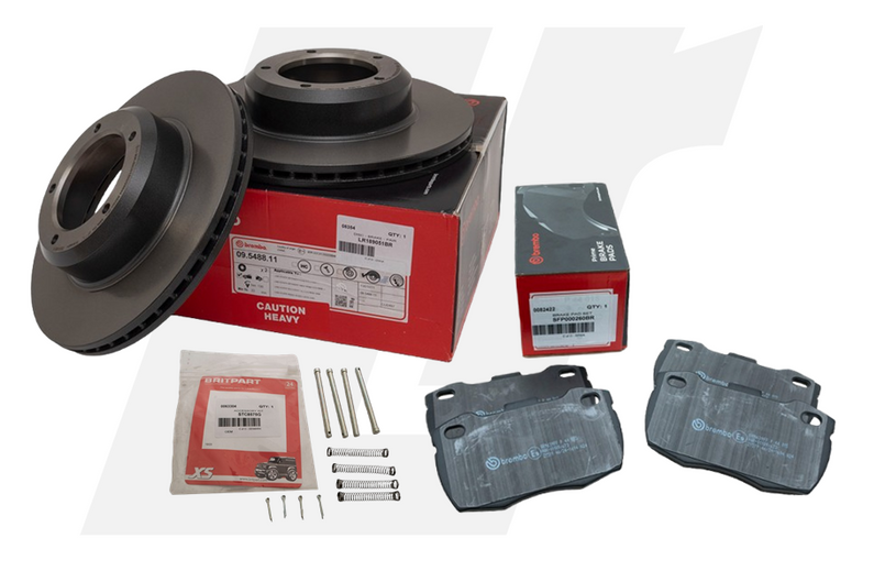 LRC11022 - Brembo Front Vented Brake Discs and Pads Set - Defender 90 1990 on & 110 1984 onwards Image 1