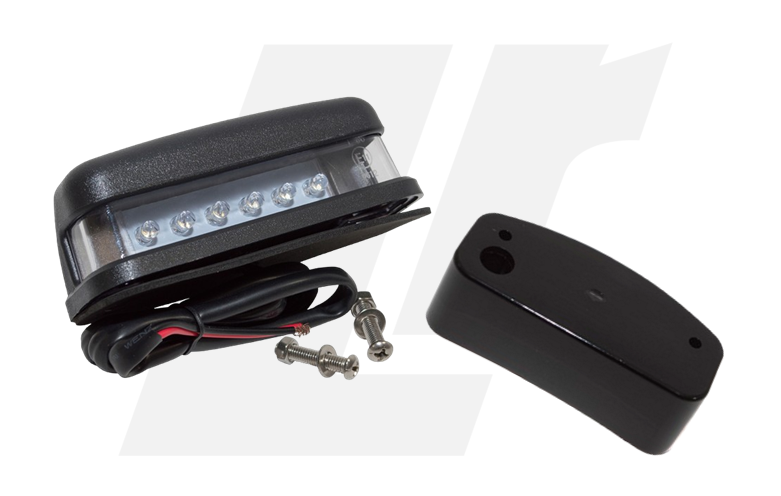 LRC11048 - LED Number Plate Lamp and Plinth Set - Land Rover Defender - Fits 1984-2016 Image 1