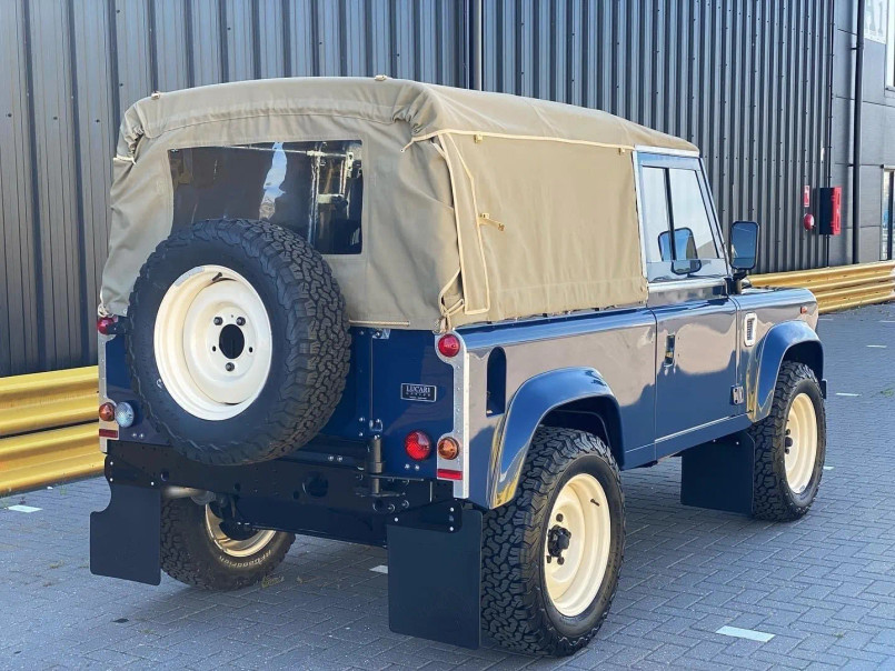 LUC-CAN90 - Sand Canvas Full Soft Top Hood - Sand Canvas - Available With or Without Side Windows - Land Rover Defender 90 Image 2