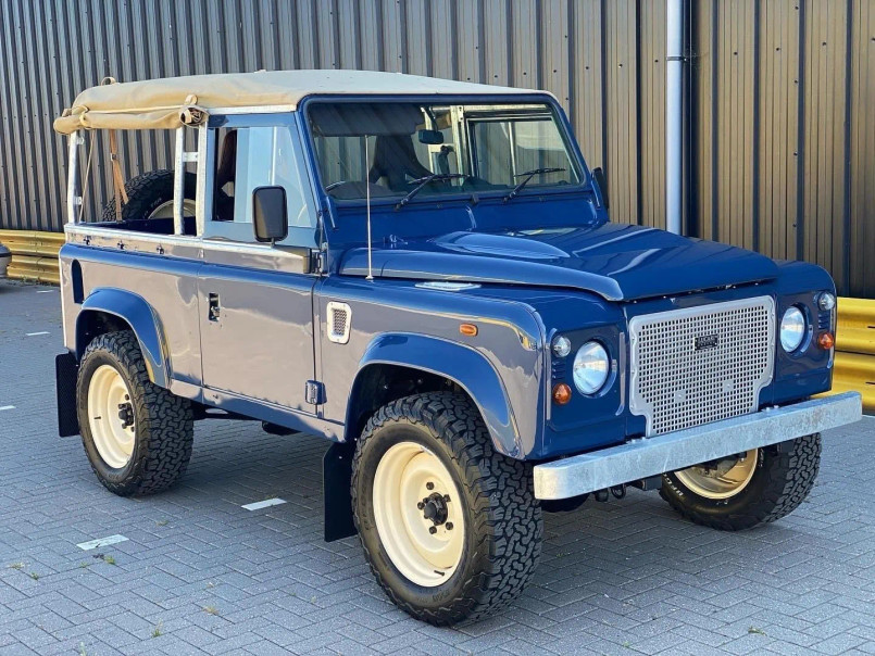 LUC-CAN90 - Sand Canvas Full Soft Top Hood - Sand Canvas - Available With or Without Side Windows - Land Rover Defender 90 Image 3