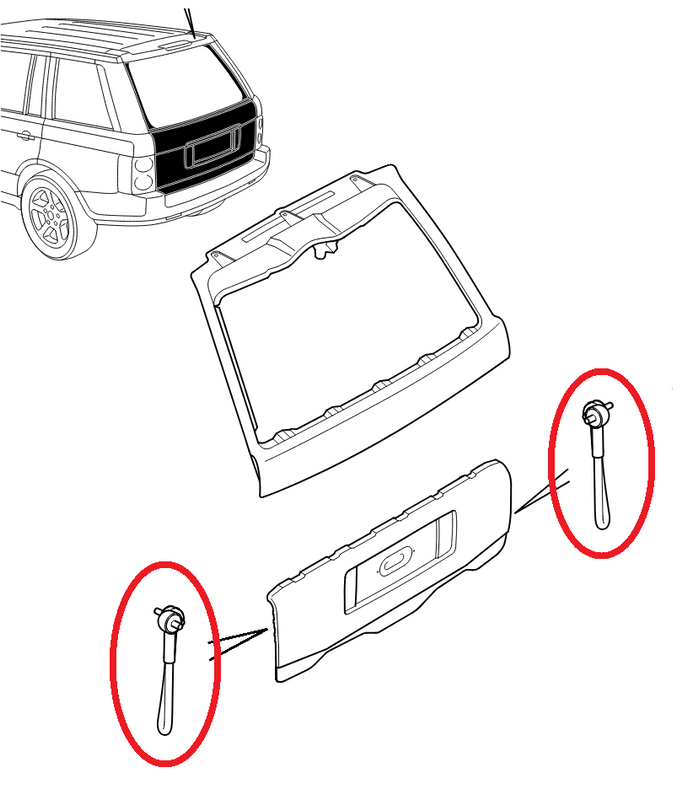 LRC11059 - Range Rover L322 Lower Tailgate Support Cable Kit - Left & Right - Fits from 2002-2012 Image 2