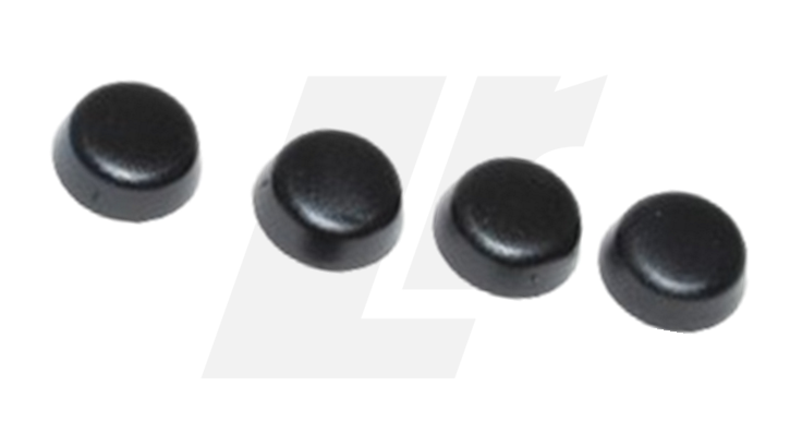 LRC11060 - Front Bumper Bolt Protective Cap Kit - Black - Land Rover Defender 1983-2016 - Also Fits Over Seat Belt Buckle Bolt on Defender, Discovery 1 and Range Rover Classic Image 1