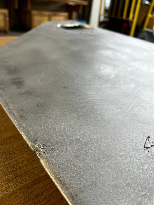 MTC3230ANTI - Right Hand Galvanised Door Bottom (Anti Burst) for Second Row of Land Rover Series 2, 2A & 3 - Galvanised Frame with Alloy Skin *DAMAGED - REDUCED TO CLEAR* Image 2