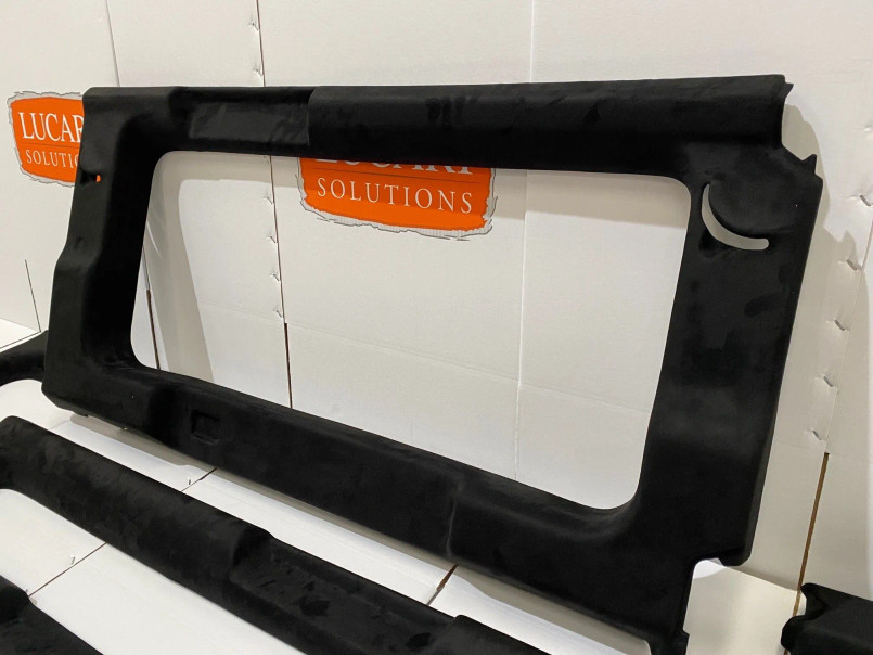 LRI34231-110 - Rear Window Surround Panels - Black Suede Effect - Land Rover Defender 110 2007 onwards - by Lucari Image 4