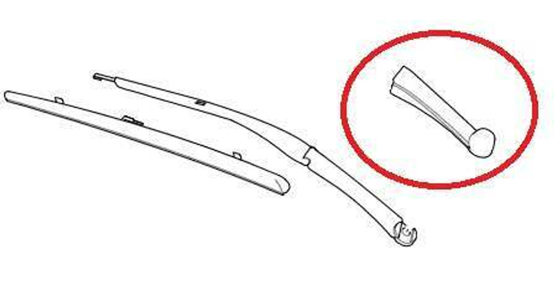 DKG000050 - Wiper Arm Cap for Range Rover L322 - Fits Drivers Side for Left Hand Drive Car Image 1