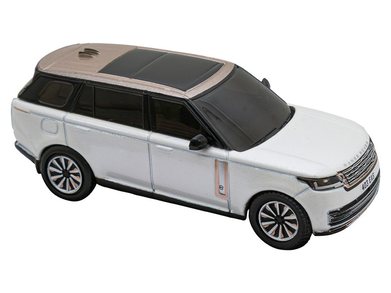 DA5567 -Range Rover - 2022 onwards - LWB SV / Ice White & Corithian Bronze - Diecast 1:76 Scale Model Image 1