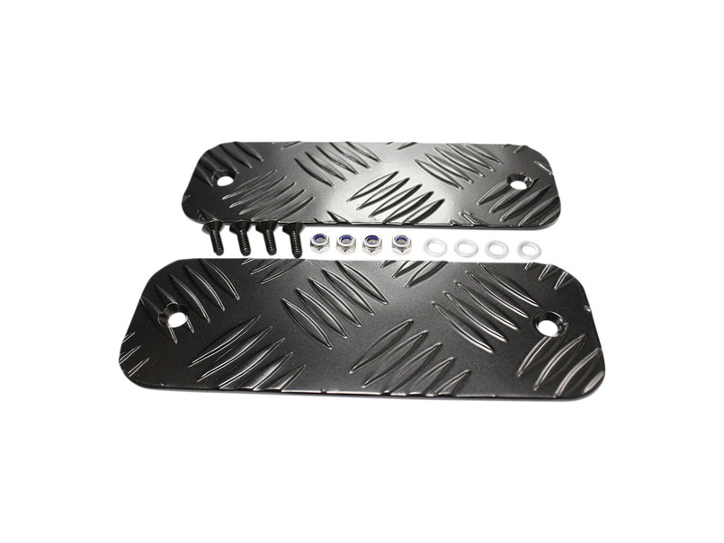 TF8203 - Front Bumper Tread Plates - 3mm - Defender 1983-2016 - by Terrafirma Image 1