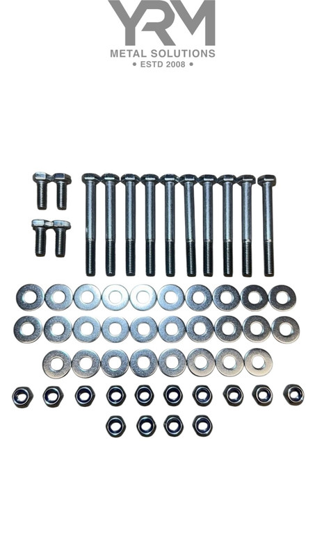 YRM1036C - Stainless Steel Fixing Kit - Chassis to Mid Crossmember on Land Rover Defender 130 HiCap Double Cab - By YRM Metal Image 1