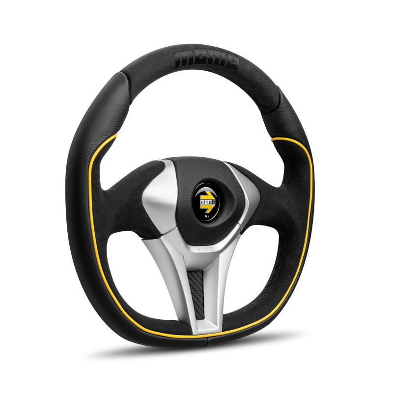 VGT502BKYE35R - MOMO GT-50 2.0 Steering Wheel - Yellow Stitching Image 2