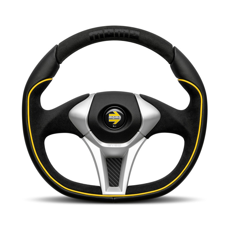 VGT502BKYE35R - MOMO GT-50 2.0 Steering Wheel - Yellow Stitching Image 1