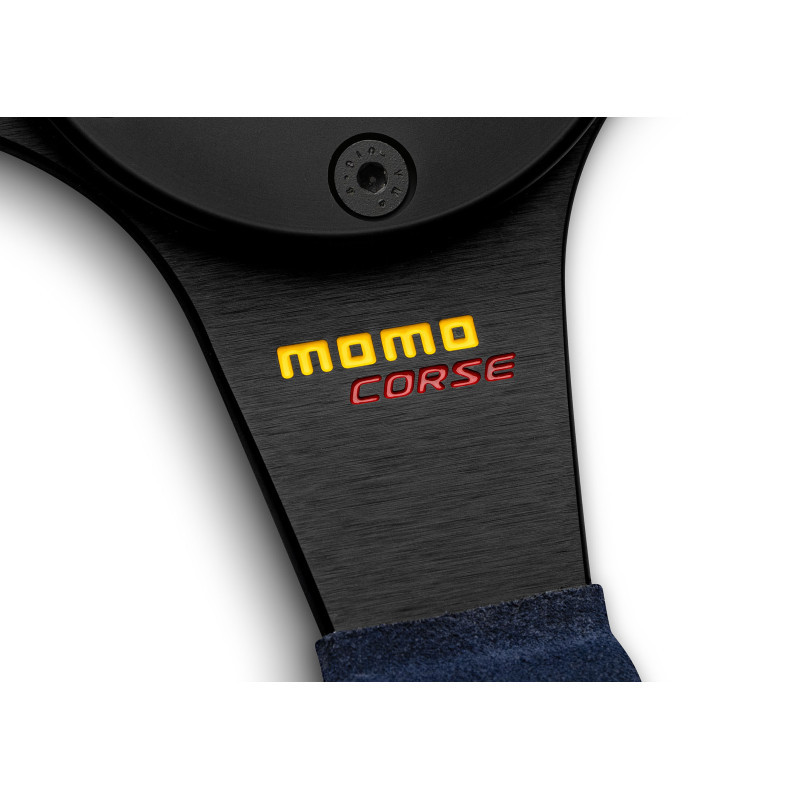 VMCO2SBL351PR - MOMO Corse 2.0 Steering Wheel - Blue Suede - The Original Corse Steering Wheel From The 1990's Has Been Re-Styled And Re-Launched For 2026 Image 4