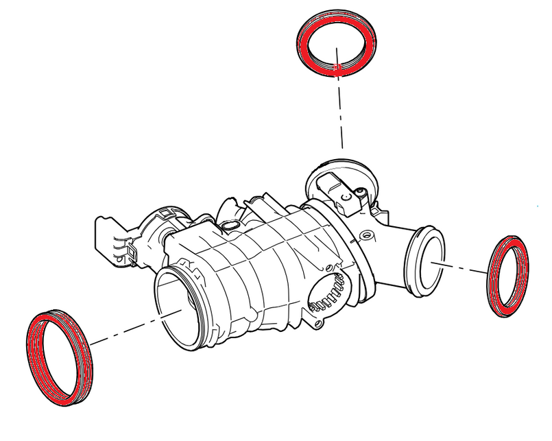 LRC11135 - Throttle Body Housing Gasket Kit - Includes Front and Rear Seals - For TDV6 Engines - 2.7 & 3.0 - Discovery, Range Rover and Range Rover Sport Image 2