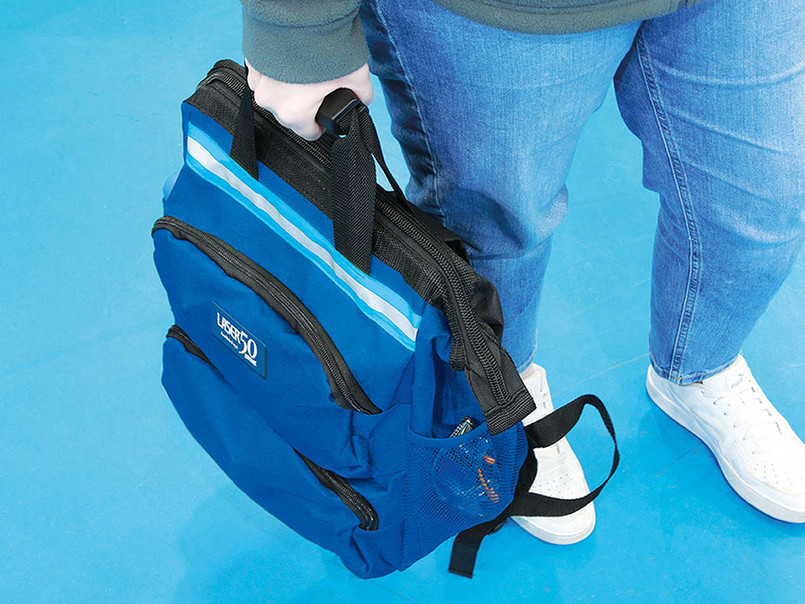 DA7318 - Laser Tool Backpack - 50th Anniversary - A heavy-duty tool bag designed for secure, hands-free transport of tools and equipment. Image 4