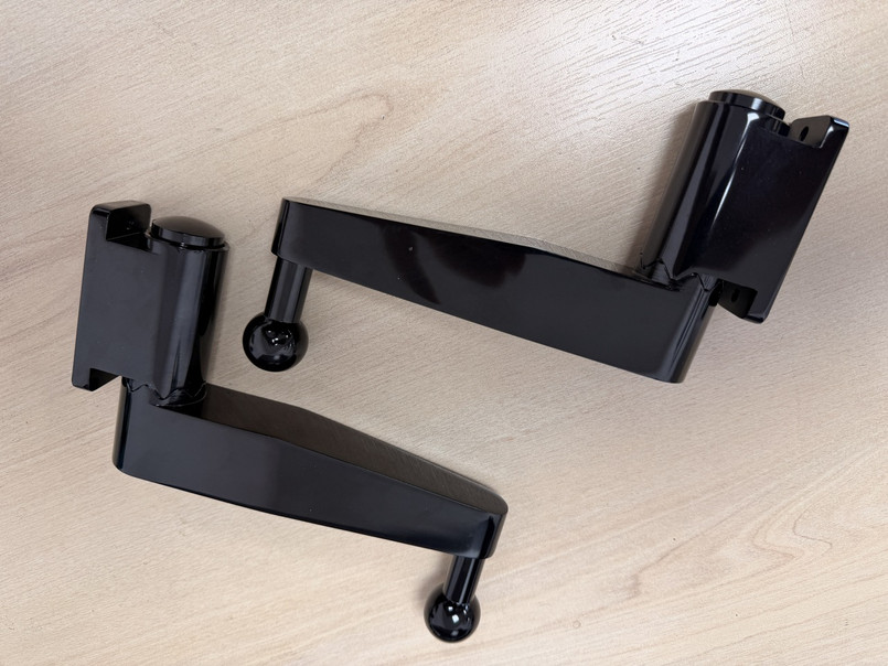 MTC5083 - Gloss Black Aluminium Mirror Arms for Land Rover Defender - Comes as a Pair - Fits Either Side from 1984-2016 Image 8