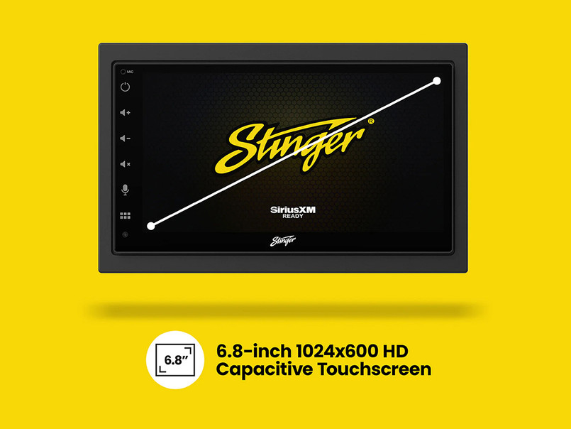 LRC11222 - Double DIN Dash and Stinger Head Unit Kit - Land Rover Defender 2007-2016 - Matt Black and Gloss Black options available Image 5