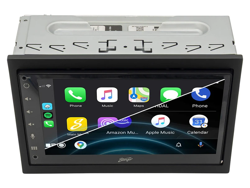 LRC11222 - Double DIN Dash and Stinger Head Unit Kit - Land Rover Defender 2007-2016 - Matt Black and Gloss Black options available Image 3