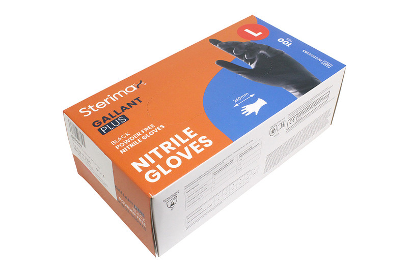 GA90005 - Black Nitrile Gloves - Box of 100 Image 1