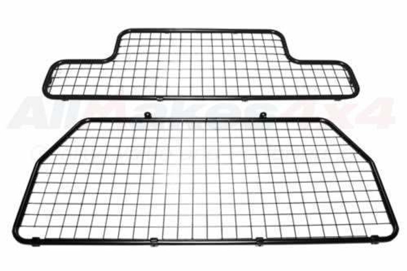 STC50489 - Full Length Dog Guard with Partition for Loading - For Defender 90 (To Fit Vehicles Without Bulkhead) In Grey - Up to 2007 - Genuine Land Rover Image 1
