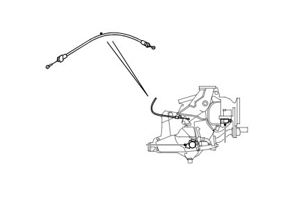 JFF500020 - Heater Cable for Range Rover L322 - 2002-2012 - Fresh/Recirculated Air Door Control Image 1