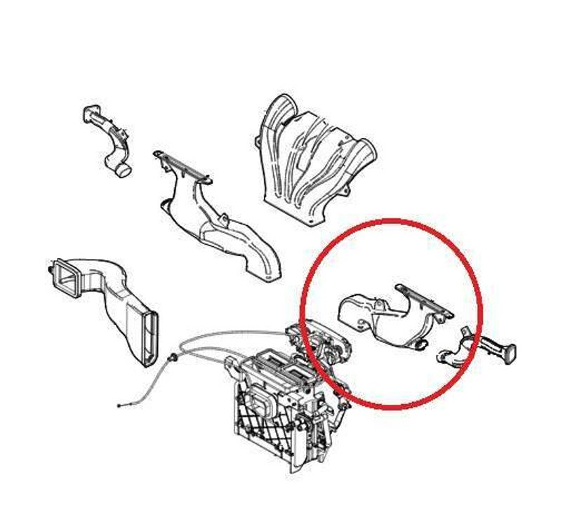JKC500190 - Air Duct for Land Rover Defender - Left Hand Inlet for Windscreen - Fits 2007-2016 - Genuine Land Rover Image 1