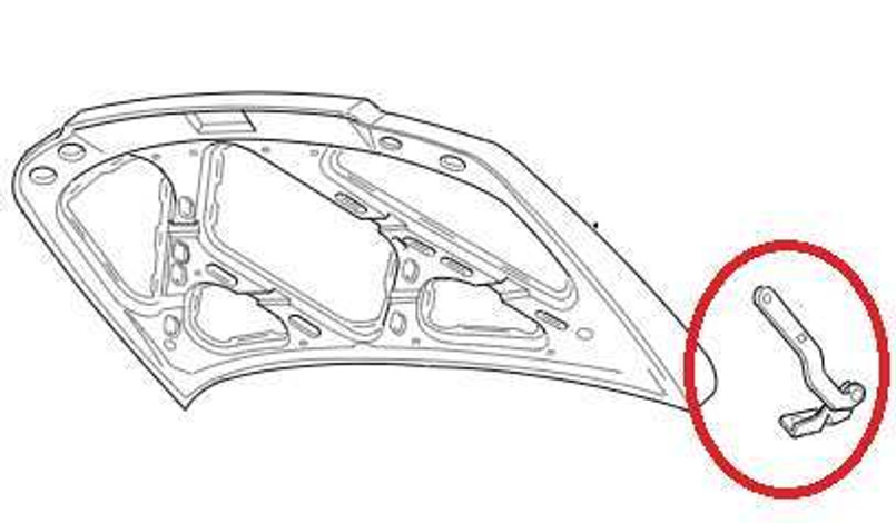 BKB490030 - Left Hand Bonnet Hinge for Freelander 1 - Fits from 2002 Onwards - Genuine Land Rover Image 1