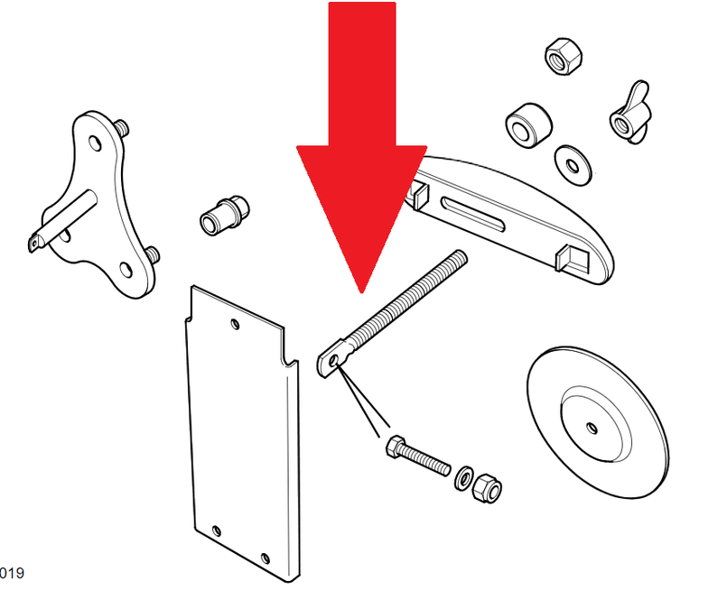 KTC500050 - Spare Wheel Carrier Bolt - Bulkhead or Bodyside Mounted Carrier - Defender - Genuine Land Rover Image 2