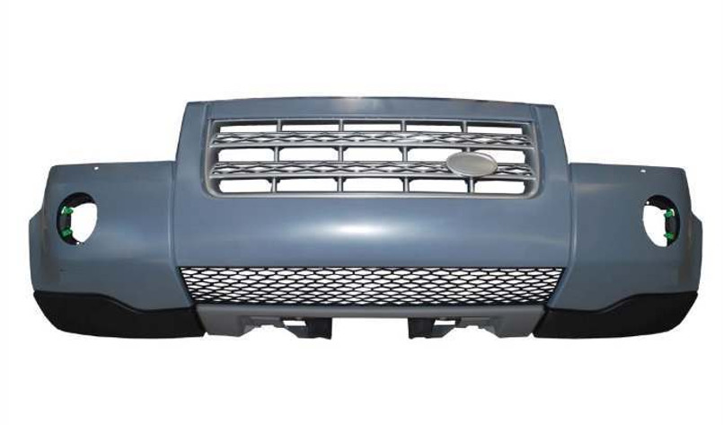 LR006252 - Freelander 2 Front Bumper - With Headlamp Washer Jets, Fog Lamps (WITHOUT Parking Sensors) - 2007-2010 - Partially Colour Coded Style - Genuine Land Rover Image 1