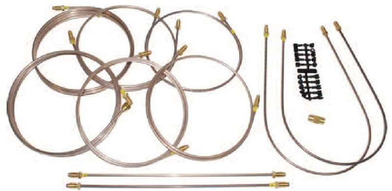 DA7423 - Range Rover Classic Brake Pipe Complete Vehicle Set - Right Hand Drive - Non-ABS From 1987 with OSF Valve Image 1