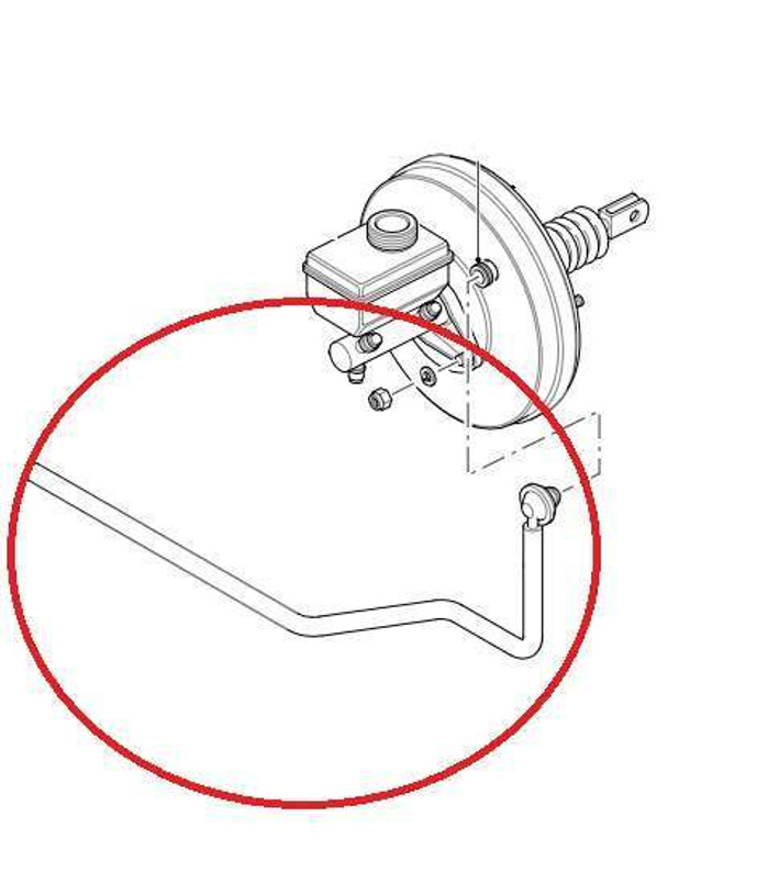 LR016779 - Brake Servo Vacuum Hose for Land Rover Defender - Fits Right Hand Drive - 2007-2011 - Fits up to BA999999 Image 1