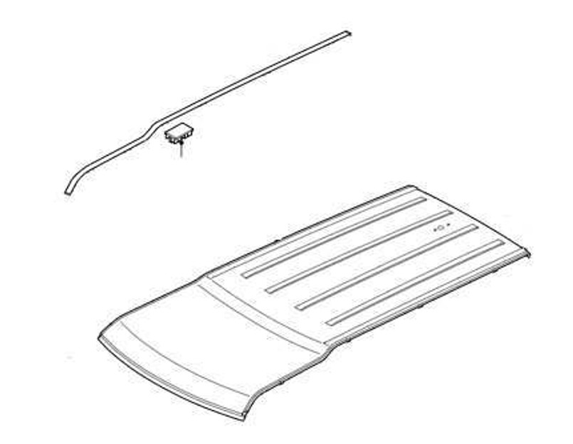 LR018079 - Roof Finisher Strip - Right Hand in Satin Black - For Discovery 3 & 4 - Genuine Land Rover Item Image 1