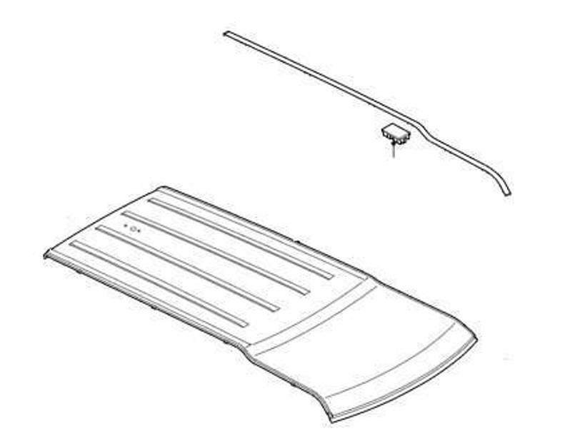 LR018081 - Roof Finisher Strip - Left Hand in Satin Black - For Discovery 3 & 4 - Genuine Land Rover Item Image 1