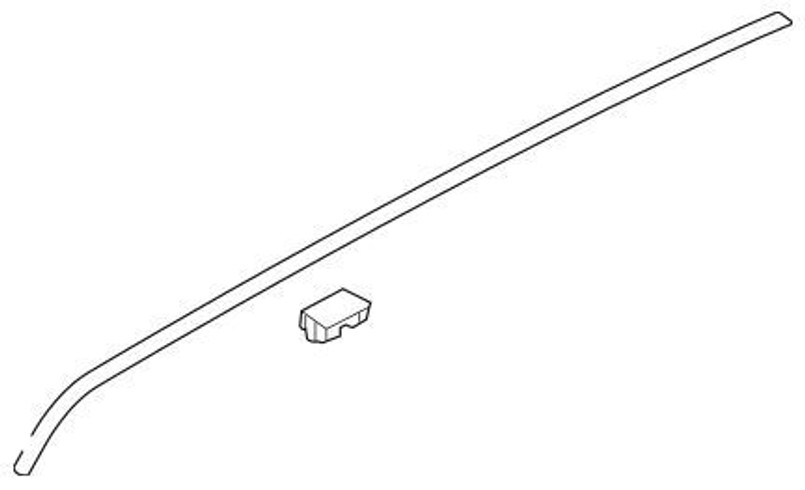 LR018083 - Range Rover Sport Roof Finisher Strip - Left Hand in Satin Black - Fits 2005-2013 - Genuine Land Rover Image 1