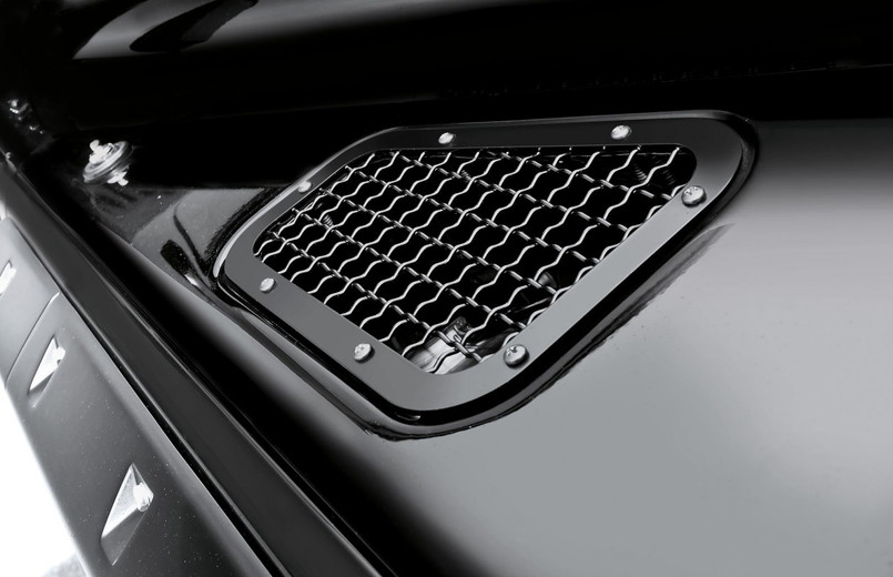PKDEFWINGVENTINDMESH - Defender Bonnet Vents with Mesh - Pair in Stainless Steel - By Chelsea Truck Company Image 1