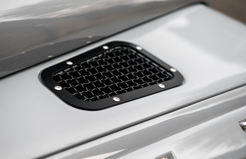 PKDEFWINGVENTINDMESH - Defender Bonnet Vents with Mesh - Pair in Stainless Steel - By Chelsea Truck Company Image 2