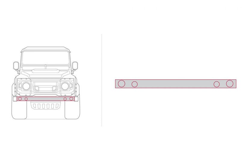 PKDEFENDERFRBUMPER - Defender Front Bumper Including Bumper Lights - Stainless Steel - By Chelsea Truck Company Image 7