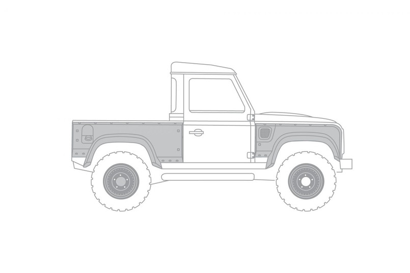 BCALD1PB-1 - LAND ROVER DEFENDER 90 (1991-2016) WIDE TRACK BODY KIT Image 19