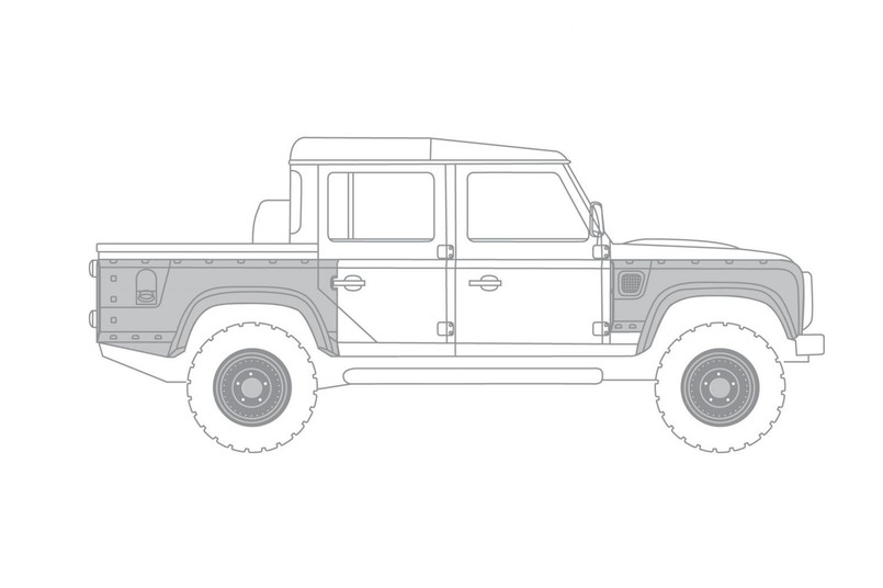PKDEFENDERBODYKIT110 - Defender 110 Chelsea Truck Front and Rear Wide Wing Panels with Integrated Vents and Bolt Apertures Image 15