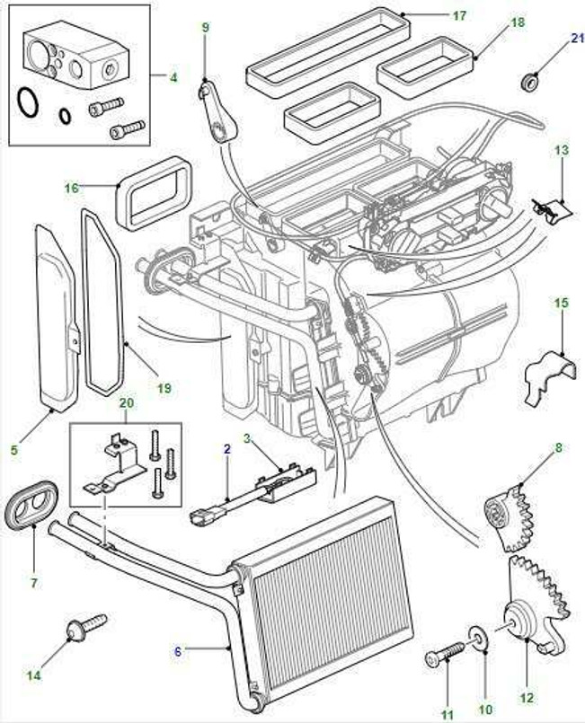 LR031515 - Heater Assembly for Land Rover Defender - Puma 2007-2016 - Right Hand Drive - Fits Vehicles Without Air Con - Genuine Land Rover Image 1
