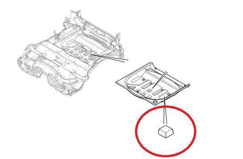 LR032529 - Anti-Rattle Pad for Spare Wheel on Range Rover Evoque Mk1 - Two Per Vehicle - Genuine Land Rover Image 1
