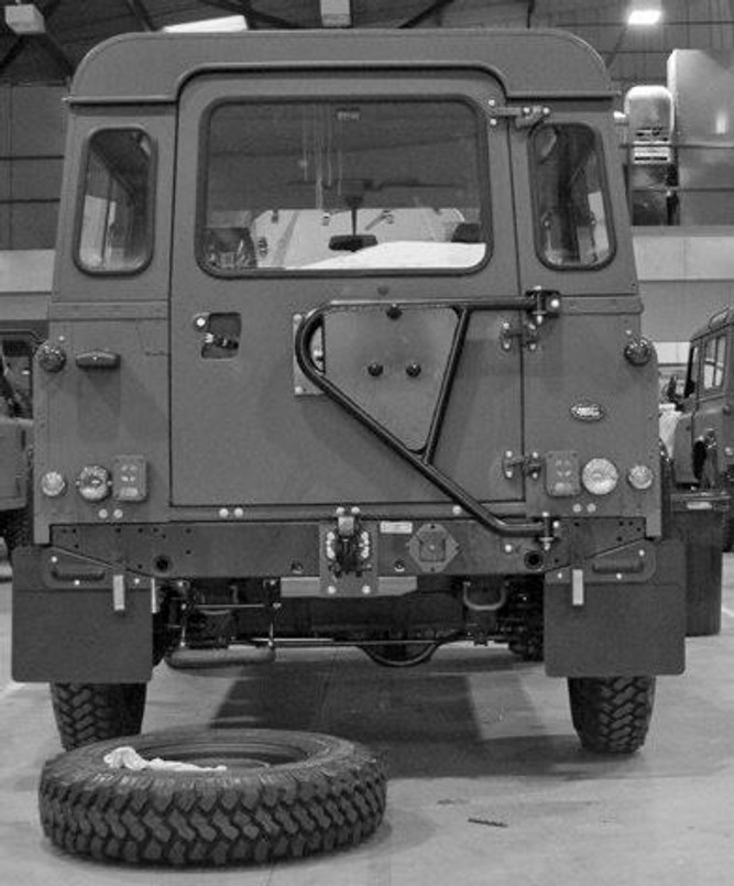 214-MASWC -  Mantec Rear Door Swing away Spare Wheel Carrier for Land Rover Defender - Fits All Safari Rear Doors 1984-2016 (Doesn't Fit Half Door Tailgates - conversion kit available 216-MASWC) Image 4