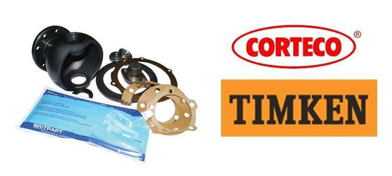 DA3180G - OEM Swivel Housing Kit for Defender From 1998 Onwards With ABS - OEM Swivel Housing Ball, Corteco Seals, and Timken Bearings Image 1