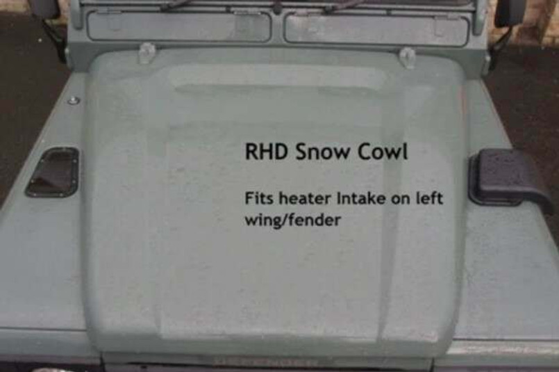 LR104SCN/S - Left Hand Snow Cowl for Land Rover Defender (RHD Vehicles) - Wing Top Air Intake Image 2