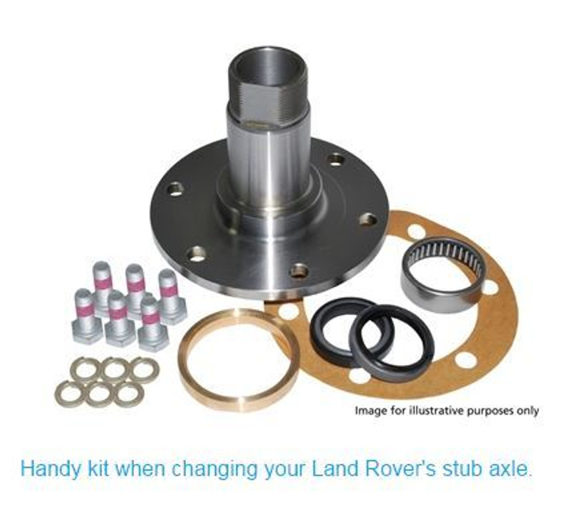 DA3196 - Rear Stub Axle Kit for Land Rover Discovery 1 and Range Rover Classic up to JA - Stub Axle, Bearing, Gasket, Seal and Bolts Image 1