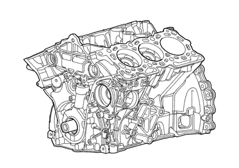 LR038168 - Short Block Engine - 3.0 TDV6 - Range Rover, Range Rover Sport, Discovery 4 - Genuine Land Rover Image 1