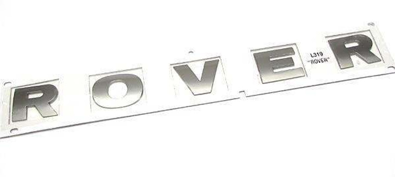LR038658 - Discovery 3 & 4 Bonnet Lettering in Titan Silver - Spells ROVER - Genuine Land Rover Image 1