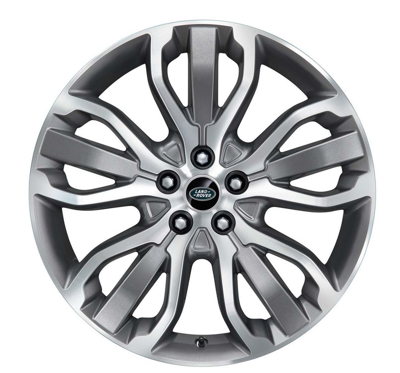 LR045069 - Range Rover Sport L494 Wheel - 21 inch 5 Triple Spoke Alloy Wheel in Diamond Turned - Style 5007 - Genuine Land Rover Image 1