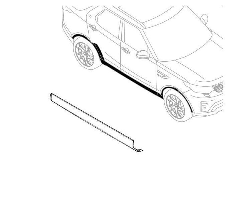 LR048270 - Right Hand Sill Moulding - Fits Gloss Black or Standard Arches - Genuine Land Rover Product Image 1