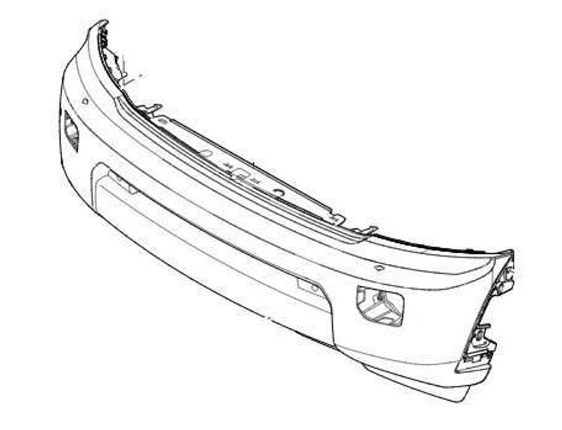 LR051323 - Front Bumper for Discovery 4 - With Headlamp Washers and Fog Lamps and Without Parking Sensors and Camera System (2014 Vehicles) - Genuine Land Rover Image 1